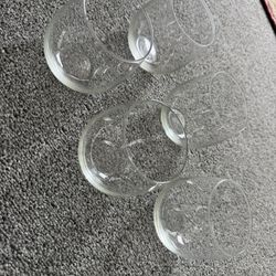 6 Stemless Wine Glasses 