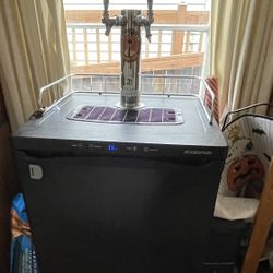 2-tap Kegerator. Beer Fridge. Go Hawks!!