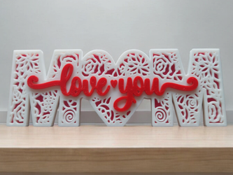 Mother's day Gift Mom I love you 3d printed