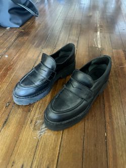 Theory black penny loafer - 10/10.5 US women’s