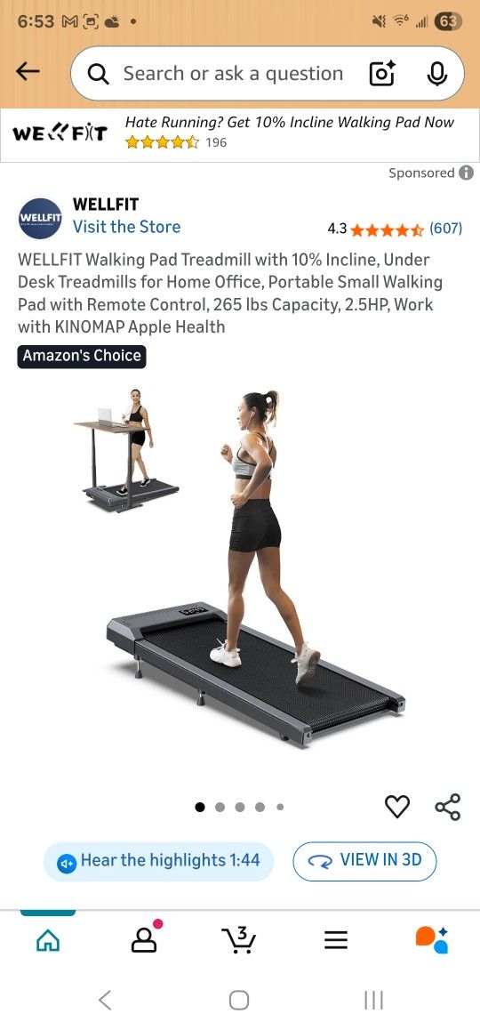 New!! Under Desk Treadmill