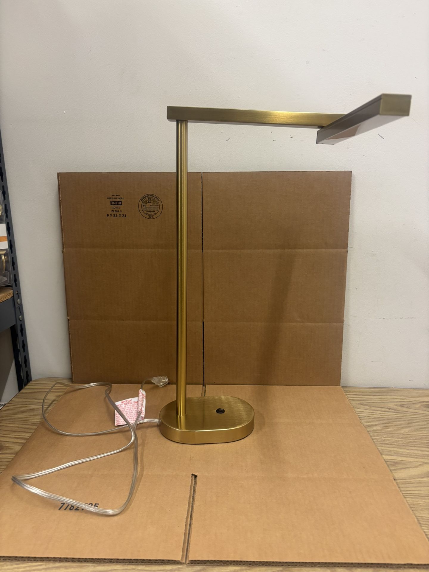 New 22” Indoor Gold Integrated LED Modern Table Lamp with Swivel Head