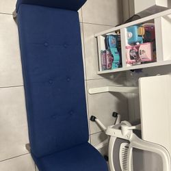   Mueble Con Almacenamiento  Garbo Storage Bench, Soft BlueFabric 