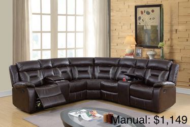 Recliner sectional sofa