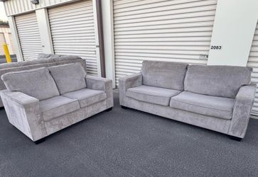 Gray Ashley’s Furniture Couch and Loveseat (WILL DELIVER)