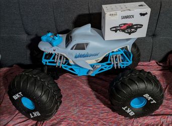 Official Monster Jam Control Truck & Sanrock Drone With Remote. Fair & Firm Price.