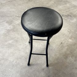 Foldable Black Stool 