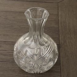 Vintage America Brilliant Period Cut Glass Wine Carafe/Vase