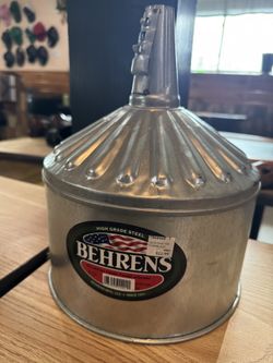 The Behrens Galvanized Steel Lock-On Tractor Funnel