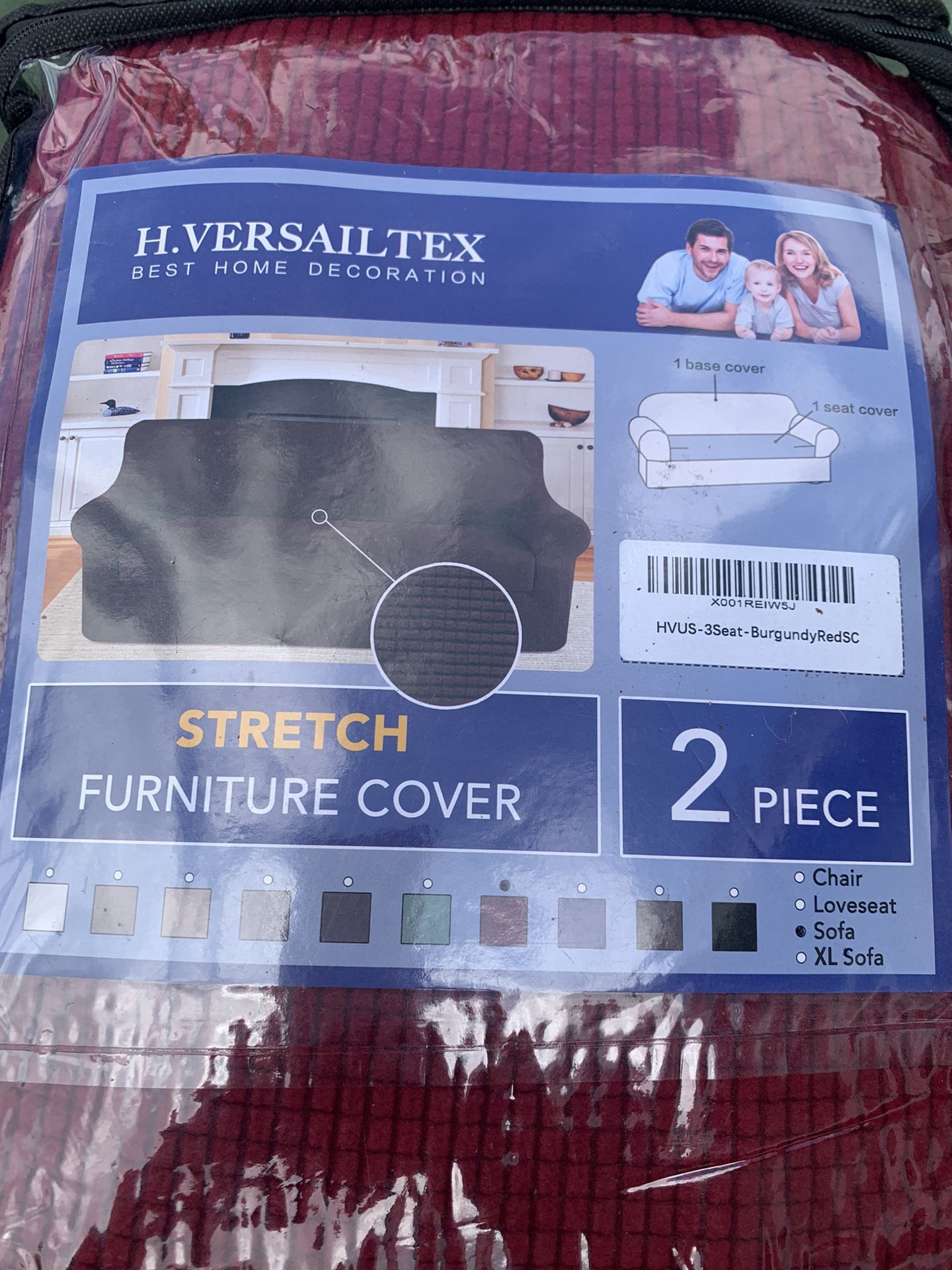 Burgundy Sofa Cover Couch Cover Furniture Cover 