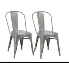 Vintage Stackable Metal Chairs Thanksgiving Sale