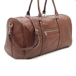 New!! Faux Ostrich Print Duffel Bag 