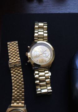 BIG FACE gold watch