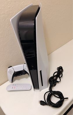 PlayStation 5 Disc Version w/media remote and 1 controller (left thumb stick has a minor drift)