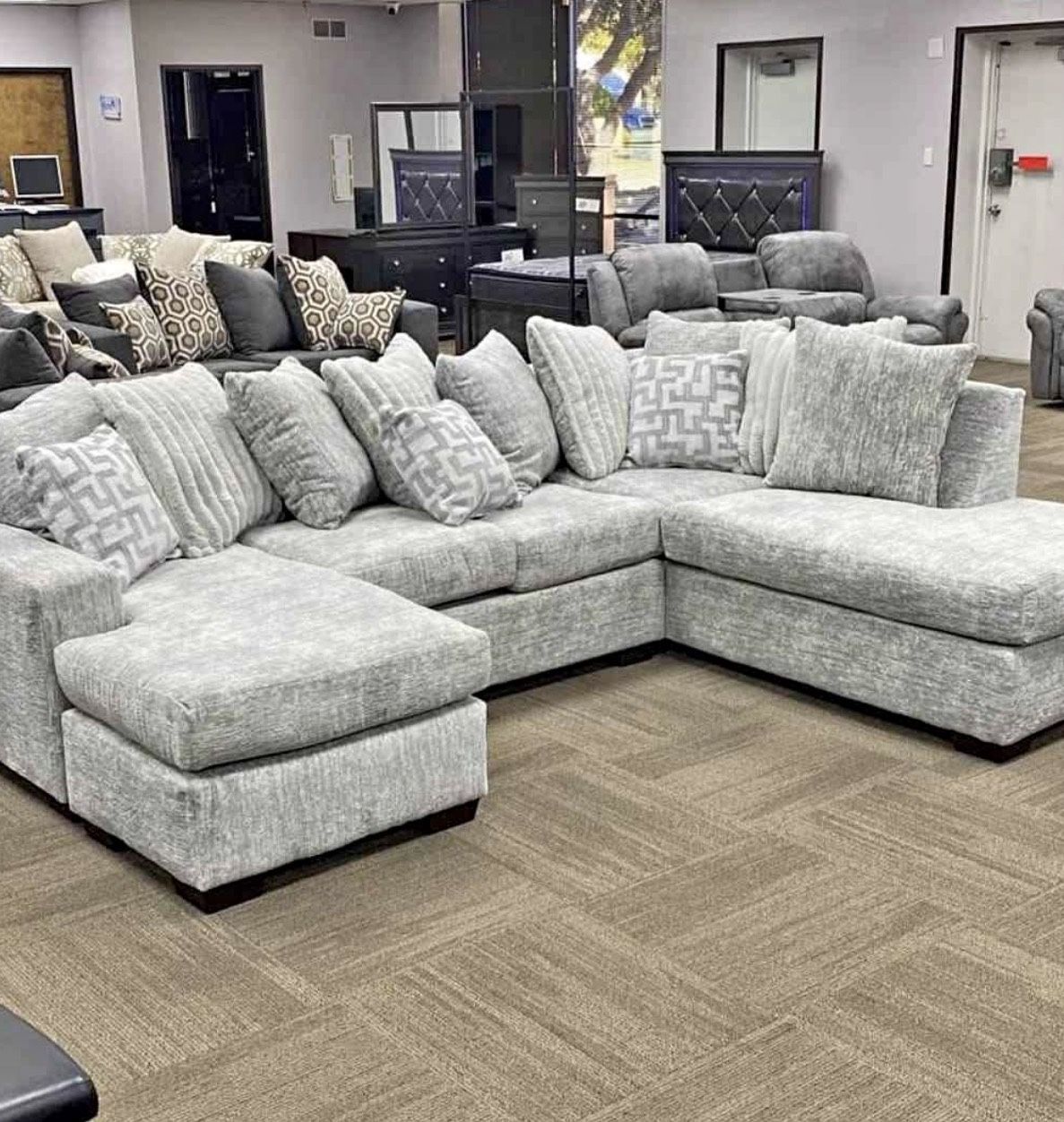 Grey sectional