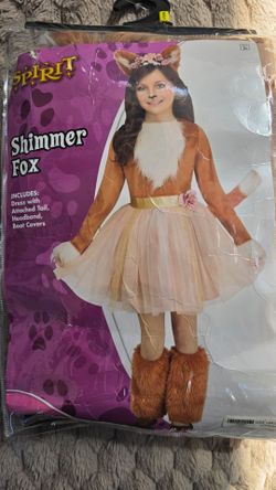 SPIRIT Child Shimmer Fox Girls Costume Size Medium (8-10)