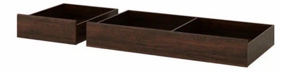 IKEA SONGESAND Bed Storage Boxes (Set of 2) - Brown/NIPA - NIB