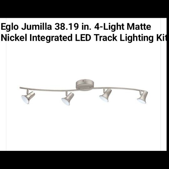 Brand New Eglo Jumilla38,19 In 4 Lights Matte Nickel Integrated Led Track Light Kit