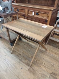 Vtg wooden folding table