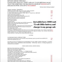 GARAGE YARD SALE ! MASS DISCOUNT MESSAGE FOR LOCATION