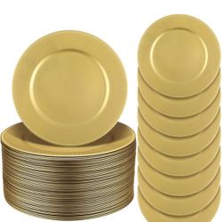 Charger Plates. Glod. 