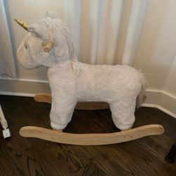 Pottery Barn rocking Unicorn 