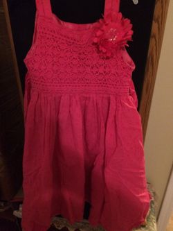 6 girls dark pink dress