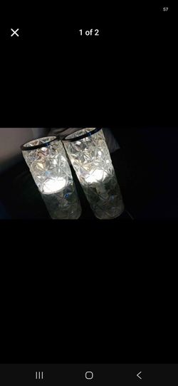 2 glass decorative lamps
