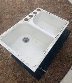 Kohler Cast Iron Double Kitchen Sink – 33x22 