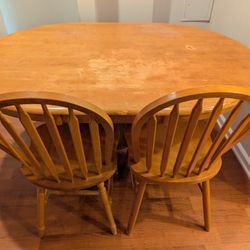 Hardwood Oval Dining Table 