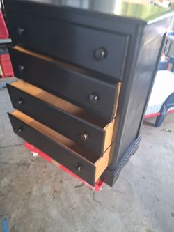Black wooden drawer