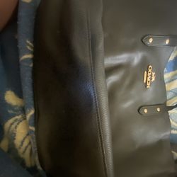 Coach Black Pebbled Leather Shoulder Bag