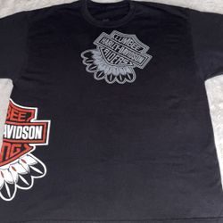 I Lumbee Harley Davidson Black Graphic T-Shirt sz XL