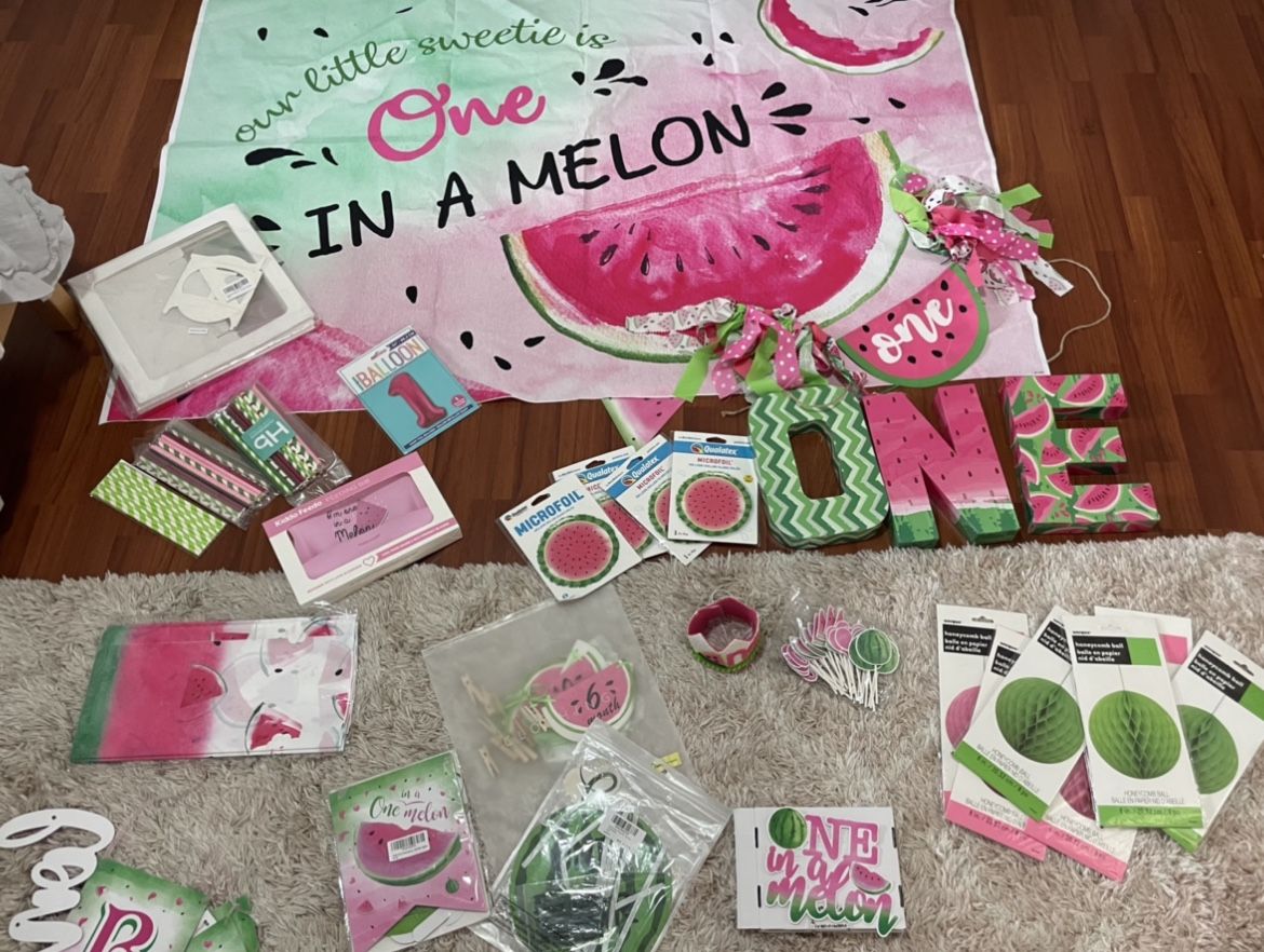 One In A Melon party Decor 