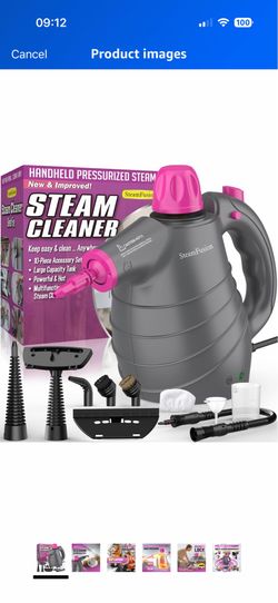 Pressurized Handheld Steam Cleaner with 10pcs Accessories&Safety Lock, Multi-Purpose Natural Deep Cleaning Steamer, Multi-Surface Steamer for Cleaning
