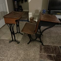 1890s Chandler “The Boston” Antique School Desk