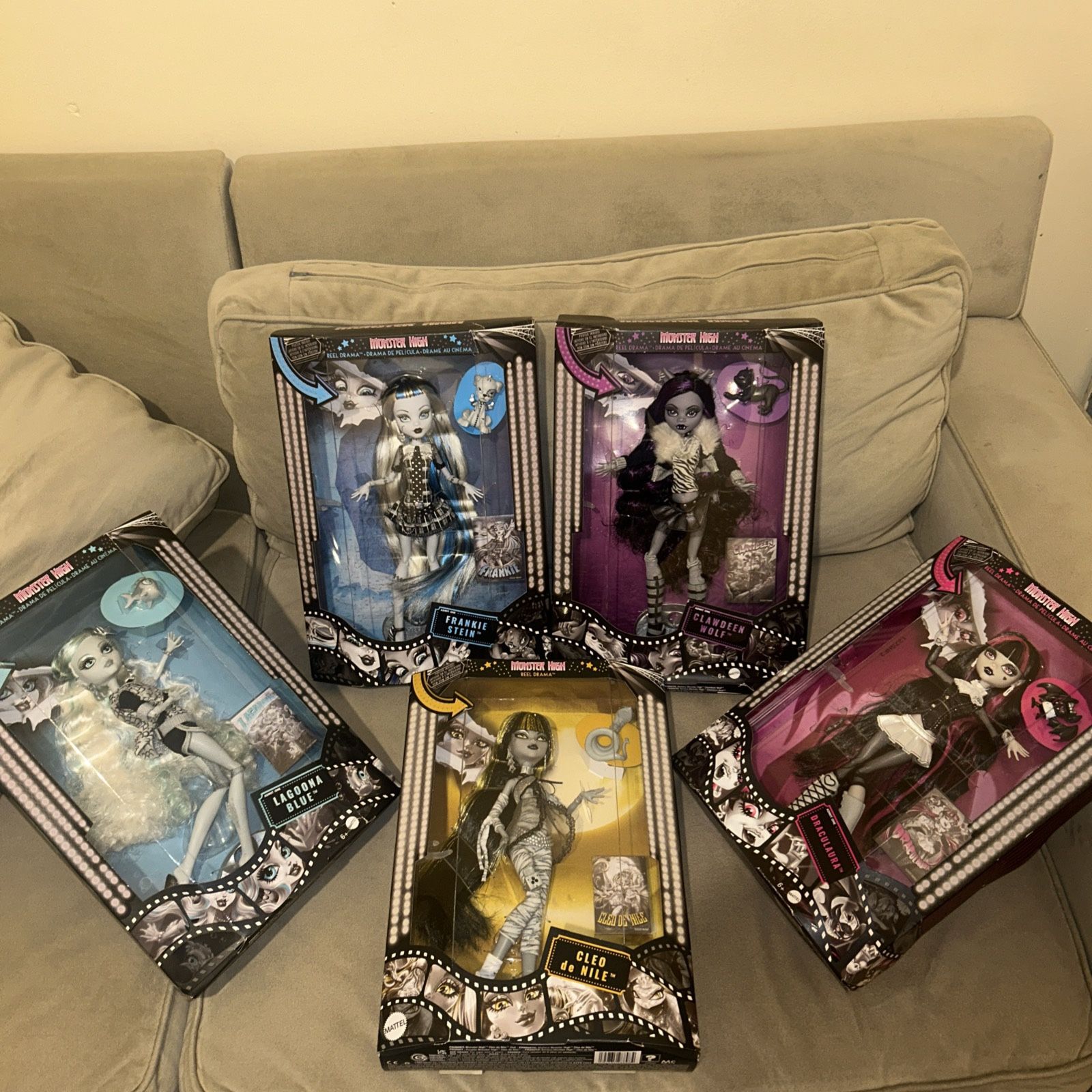 Monster High Reel Drama Doll Whole Set (5 dolls) 