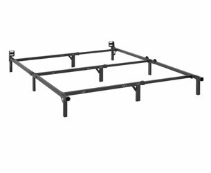 Full size metal bed frame rails