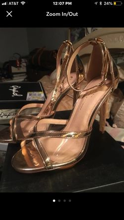 Rose gold clear heels