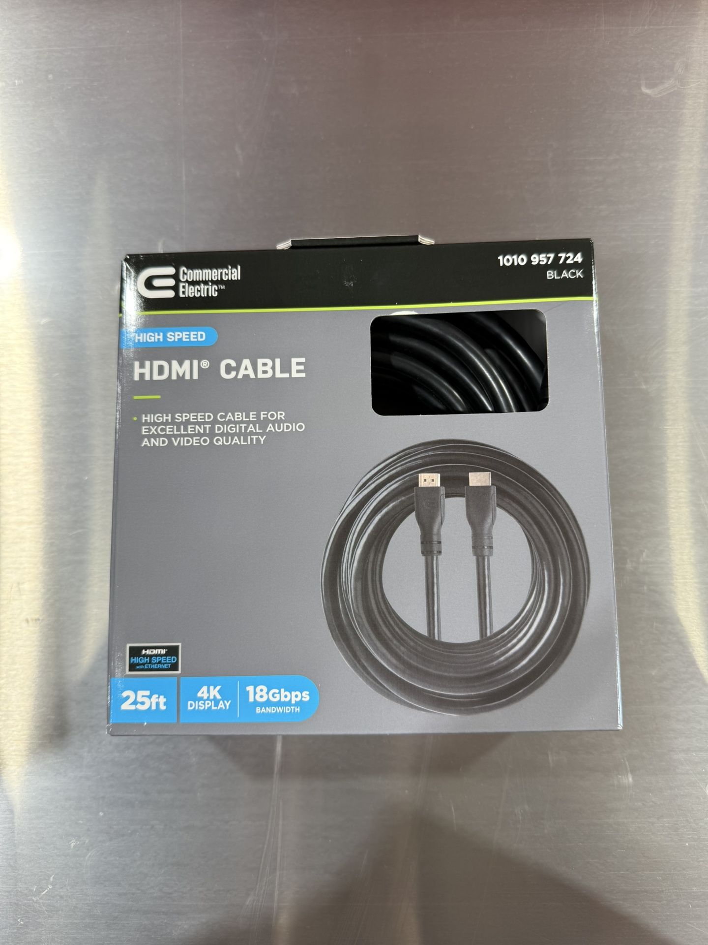 Commercial Electric 25 ft. DELUXE HDMI CABLE-Black