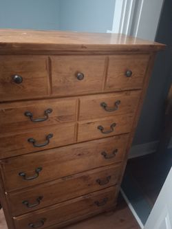Dressers, mirror, headboard