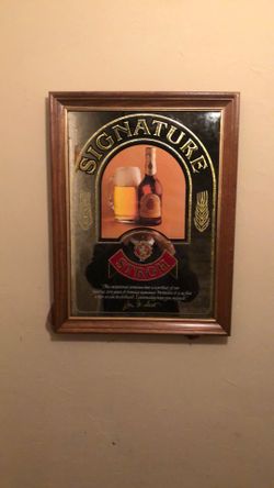 Vintage Stroh Beer Sign Mirror
