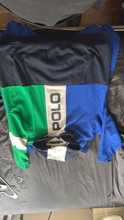 Polo Track suit Set Blue Green White
