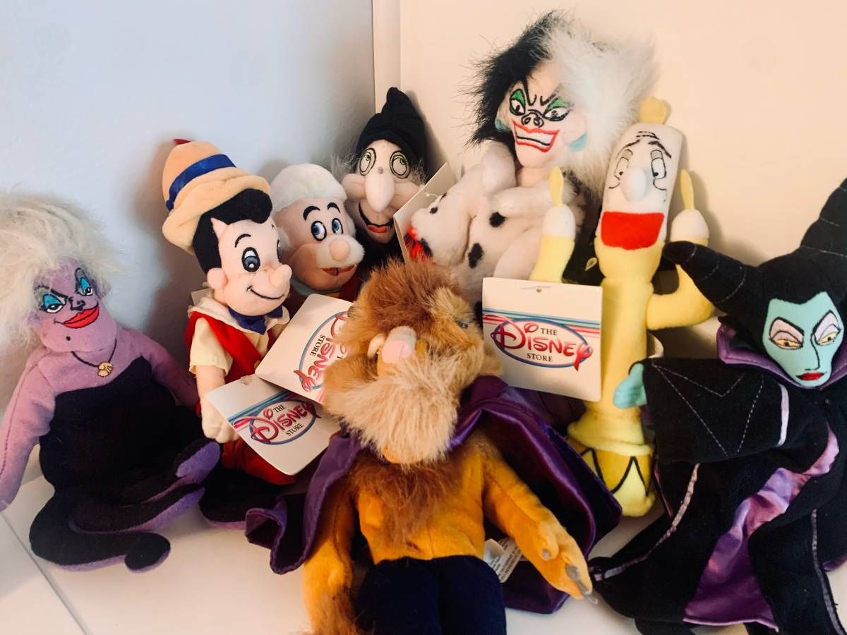 Disney Store Bean Bag Plush Toys- Lot of 9
