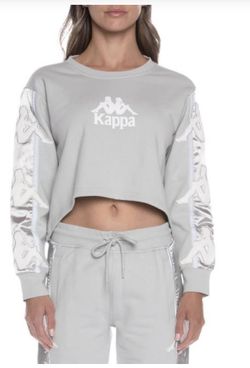KAPPA Authentic Ellery Sweatshirt Grey-white-3mreflective-grey Northern NWT sz S Retail $110