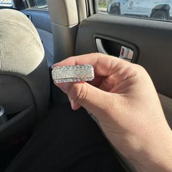 Sterling Silver Diamond Cut Two Finger Nugget