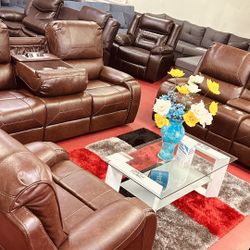 🔥Brand New Manual Reclining Sofa Set🔥Only $49 Today And Pay Later With Or Without Credi🔥
