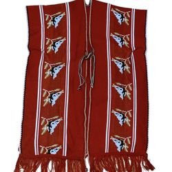 Oklahoma Lightning & Mountain Wool Poncho