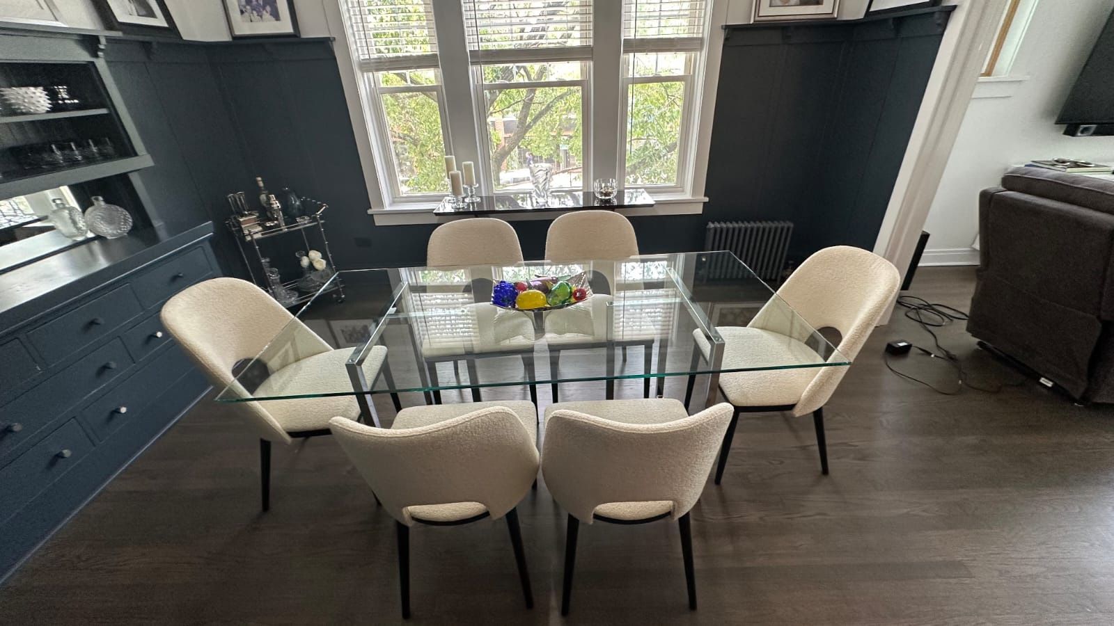 CB2 Silverado Chrome 72" Rectangular Dining Table