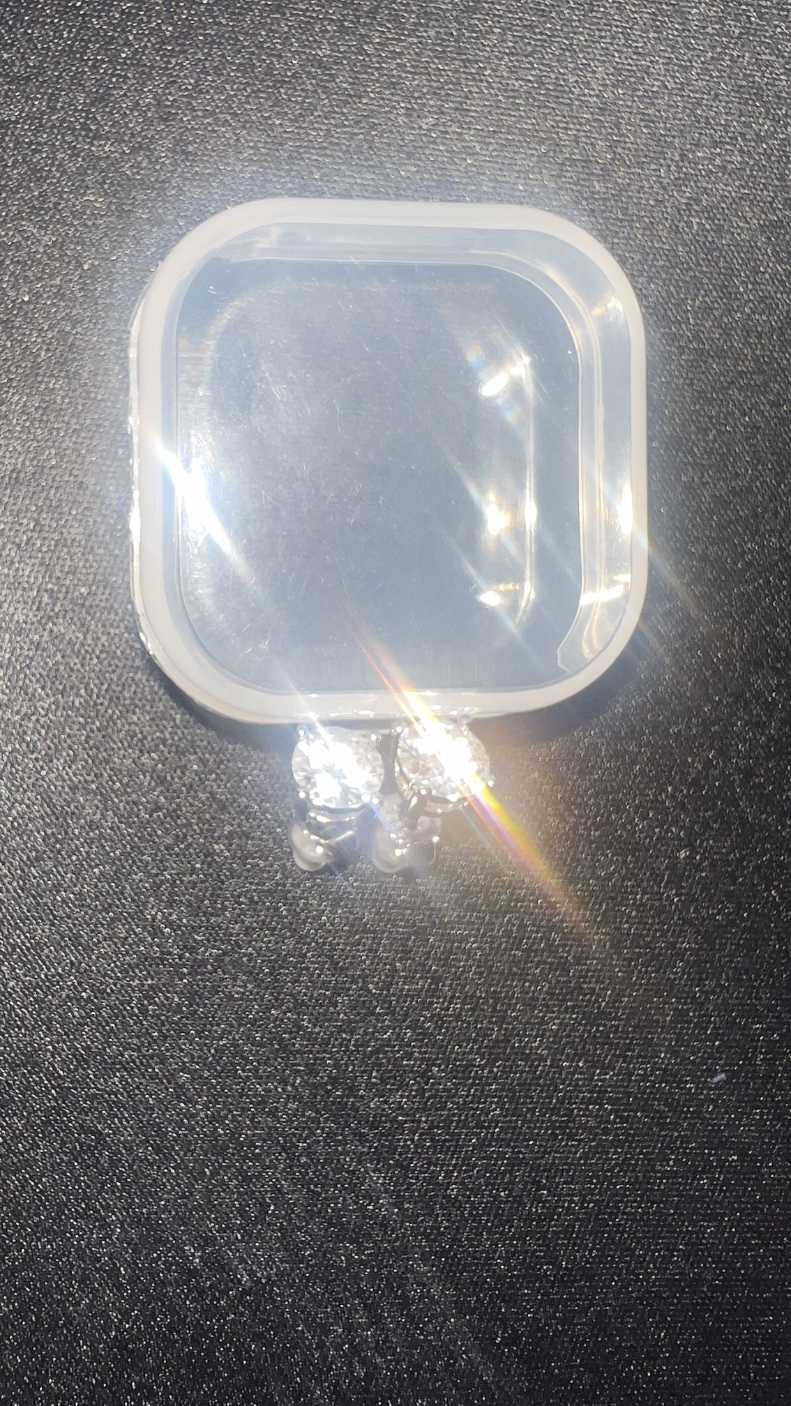 6.5mm Moissanite Earrings – Silver (Brand New)